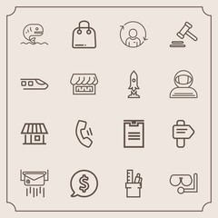 Modern, simple vector icon set with way, mobile, frame, fish, arrow, seafood, tag, fashion, glass, sea, shipping, paper, stationery, mail, estate, office, message, package, house, business, post icons