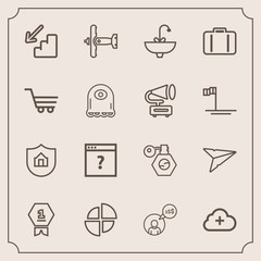 Modern, simple vector icon set with sink, cloud, beauty, message, water, graph, work, chart, unknown, add, protection, first, business, tap, bottle, war, computer, web, winner, downstairs, house icons