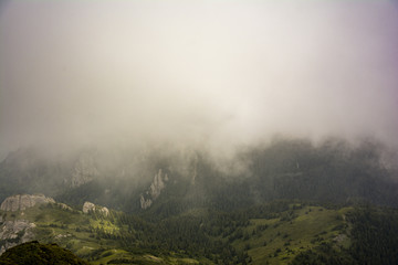Beautiful cloudy mountain landscapes