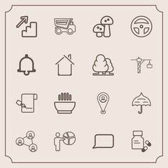 Modern, simple vector icon set with food, paper, businessman, presentation, sign, medicine, list, soup, pen, document, medical, health, edible, up, protection, nature, rain, pharmacy, technology icons