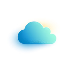 Cloud vector icon. Gradient Illustration sign isolated on white. Cloud computing, weather, summer, Technology Save share data information concept. Design Logo mobile app, website social media, UI, EPS