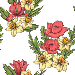 vintage vector floral seamless pattern © cat_arch_angel