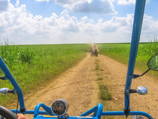 Dirt road of Cumayasa area, near La Romana and Catalina Island, from the Buggy. Enjoy the...