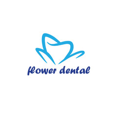 Flower Dental Logo Template