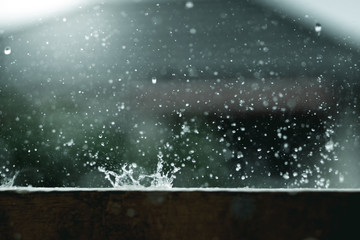 droplet water shape splash of rain