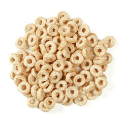 cereals over white background