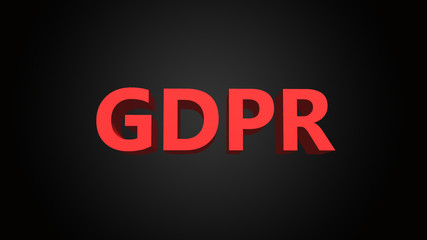 Fototapeta na wymiar GDPR is the abbreviation for general data protection regulation, 3D text illustration
