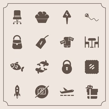 Modern, simple vector icon set with picture, seafood, chair, post, sea, white, dessert, comfortable, cake, energy, camera, no, sky, flight, security, postage, interior, furniture, fashion, food icons
