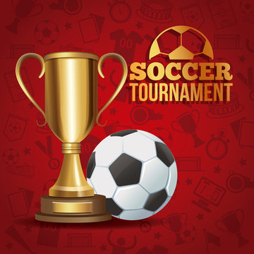 Soccer game tournament colorful banner vector illustration graphic design