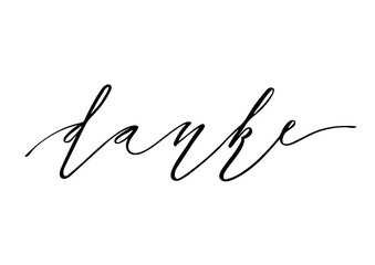 danke hand lettering