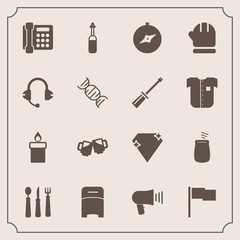 Modern, simple vector icon set with speaker, double, warm, sign, winter, wax, microphone, map, compass, furniture, sound, flag, medicine, bedroom, technology, spoon, season, drink, alcohol, tool icons