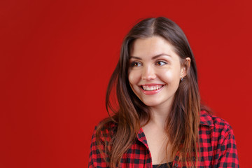 Close up portrait of a beautiful young woman