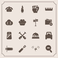 Modern, simple vector icon set with vehicle, kitchen, food, salt, cloud, hair, concept, water, white, care, spice, fish, comb, boat, oar, salmon, japan, human, pepper, raw, energy, fresh, car icons