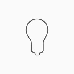 bulb icon, electric lamp vector
