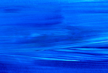 Blue Abstract acrylic painting for use as background, texture, design element. Modern art with brush stroke texture