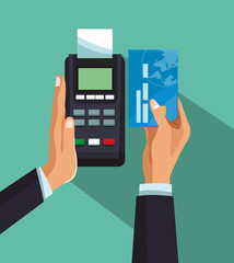 Dataphone electronic payment vector illustration graphic design