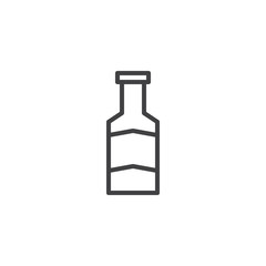 Beer bottle outline icon. linear style sign for mobile concept and web design. Alcoholic drink simple line vector icon. Symbol, logo illustration. Pixel perfect vector graphics