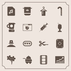 Modern, simple vector icon set with soft, entertainment, sakura, game, spaceship, towel, play, health, bedroom, cut, video, room, flower, tool, exploration, science, service, trend, cherry, film icons