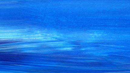 Blue Abstract acrylic painting for use as background, texture, design element. Modern art with brush stroke texture