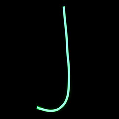 Alphabet neon style on black background