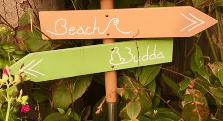 Road sign in Kamakura, Japan