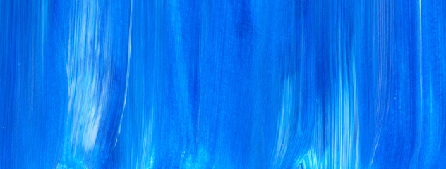 Blue Abstract acrylic painting for use as background, texture, design element. Modern art with brush stroke texture