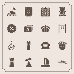 Modern, simple vector icon set with flight, toy, schedule, nautical, plane, play, helmet, people, landscape, sail, fashion, day, sky, time, ship, cute, nature, poker, bear, timetable, space icons