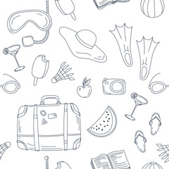 summer vector seamless pattern