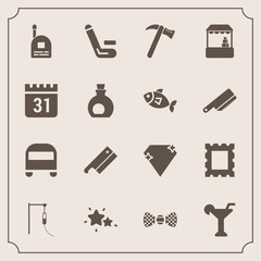 Modern, simple vector icon set with medical, competitive, martini, tie, market, tool, fashion, equipment, wrench, spanner, elegance, championship, child, nature, frame, night, bow, picture, bus icons