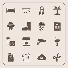 Modern, simple vector icon set with table, kitchen, chocolate, kid, clothes, bar, machine, surveillance, sweet, chair, food, camera, training, presentation, double, sign, summer, security, child icons - 207254224