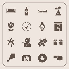Modern, simple vector icon set with weapon, orbit, spray, space, sticky, footwear, nature, kite, bed, furniture, warm, avatar, home, station, planet, fun, beach, tape, double, samurai, paint icons - 207254237
