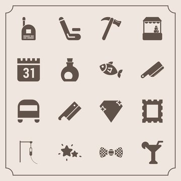 Modern, simple vector icon set with medical, competitive, martini, tie, market, tool, fashion, equipment, wrench, spanner, elegance, championship, child, nature, frame, night, bow, picture, bus icons