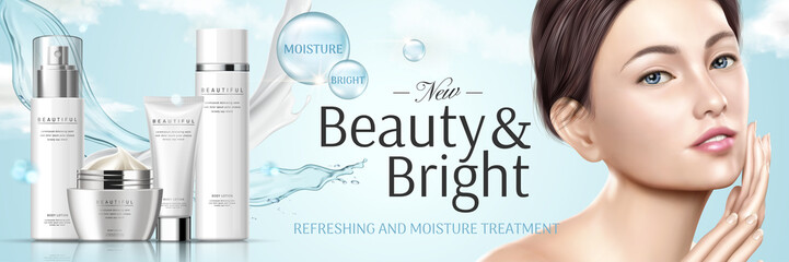 Obraz premium Moisture cosmetic set