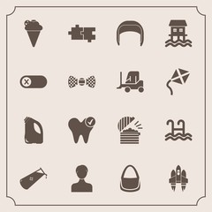 Modern, simple vector icon set with switch, helmet, belt, chemistry, health, boat, technology, water, sweet, can, dentist, worker, sign, elegance, food, healthy, energy, science, bag, pool, bow icons - 207254458