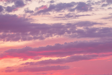 sky at sunset as background