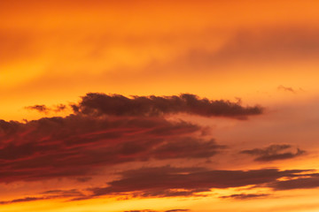 clouds in the sky at sunset