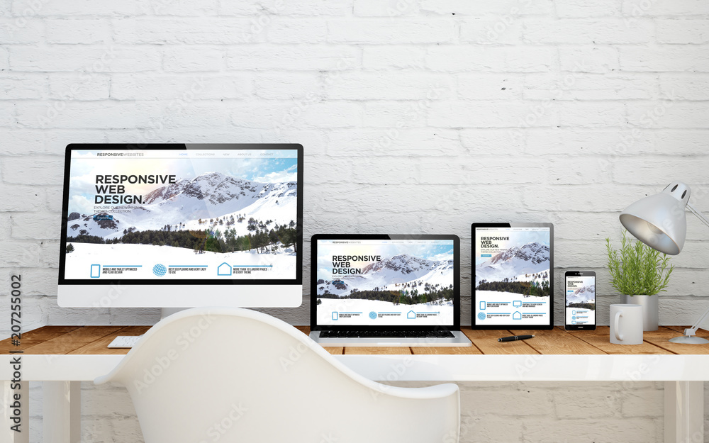 Poster multidevice desktop responsive design