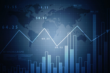 2D Digital Abstract Business Networking background