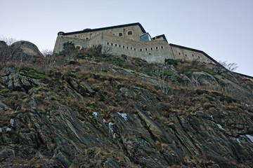 Ancient fortress on a rock spur