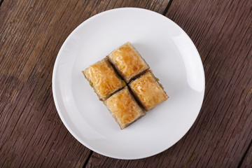 baklava from top view üstten görünüm