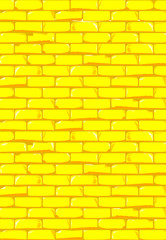 The Bright Yellow Brick Wall Background