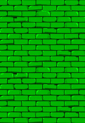 The Bright Green Brick Wall Background
