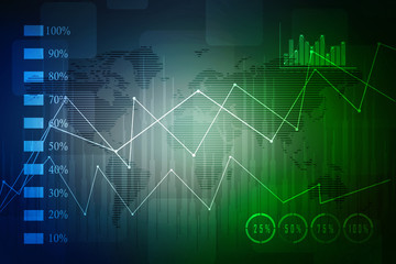 2D Digital Abstract Business Networking background