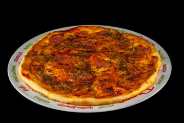 Italian pizza on a plate