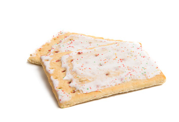 biscuits with jam with icing isolated