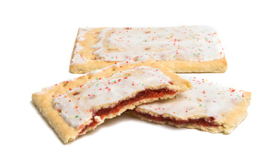 biscuits with jam with icing isolated