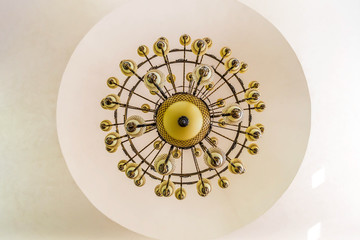 Luxury chandelier on the ceiling