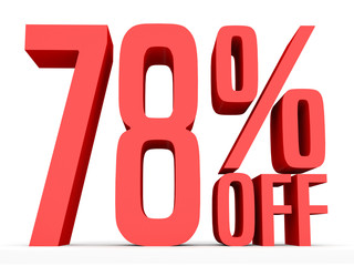 Seventy eight percent off. Discount 78 %.
