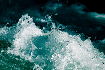 Stormy waves in the ocean as a background