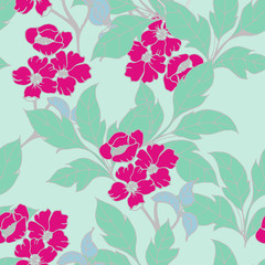 Abstract elegance pattern with floral background.